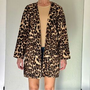 Leopard print, long blazer